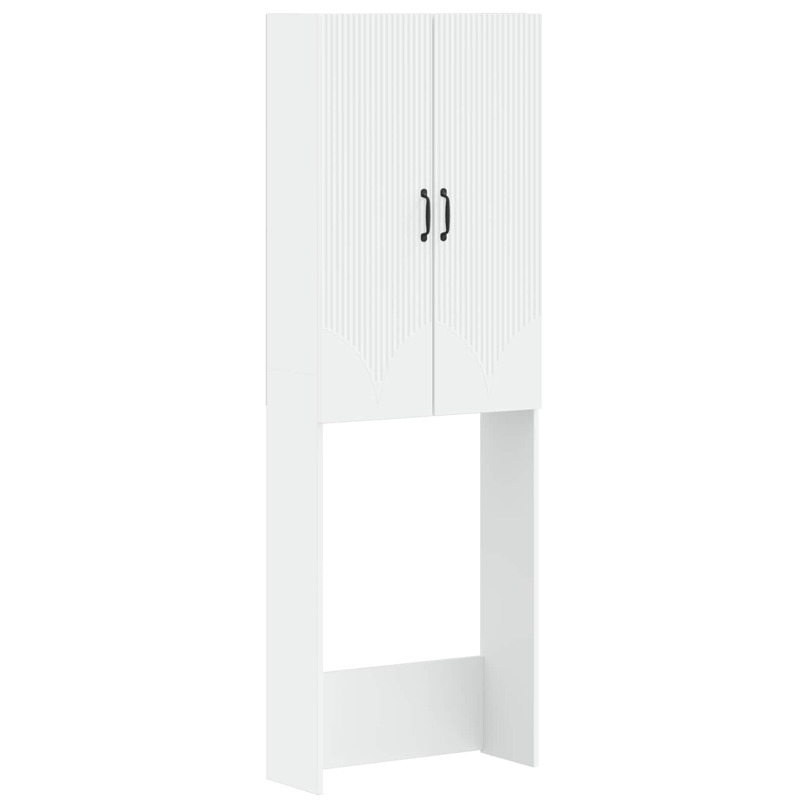 897355_1.jpg vidaXL Toaletná skriňa HOORN Biela 66 x 25,5 x 190 cm Kompozitné drevo – Obrázok 1