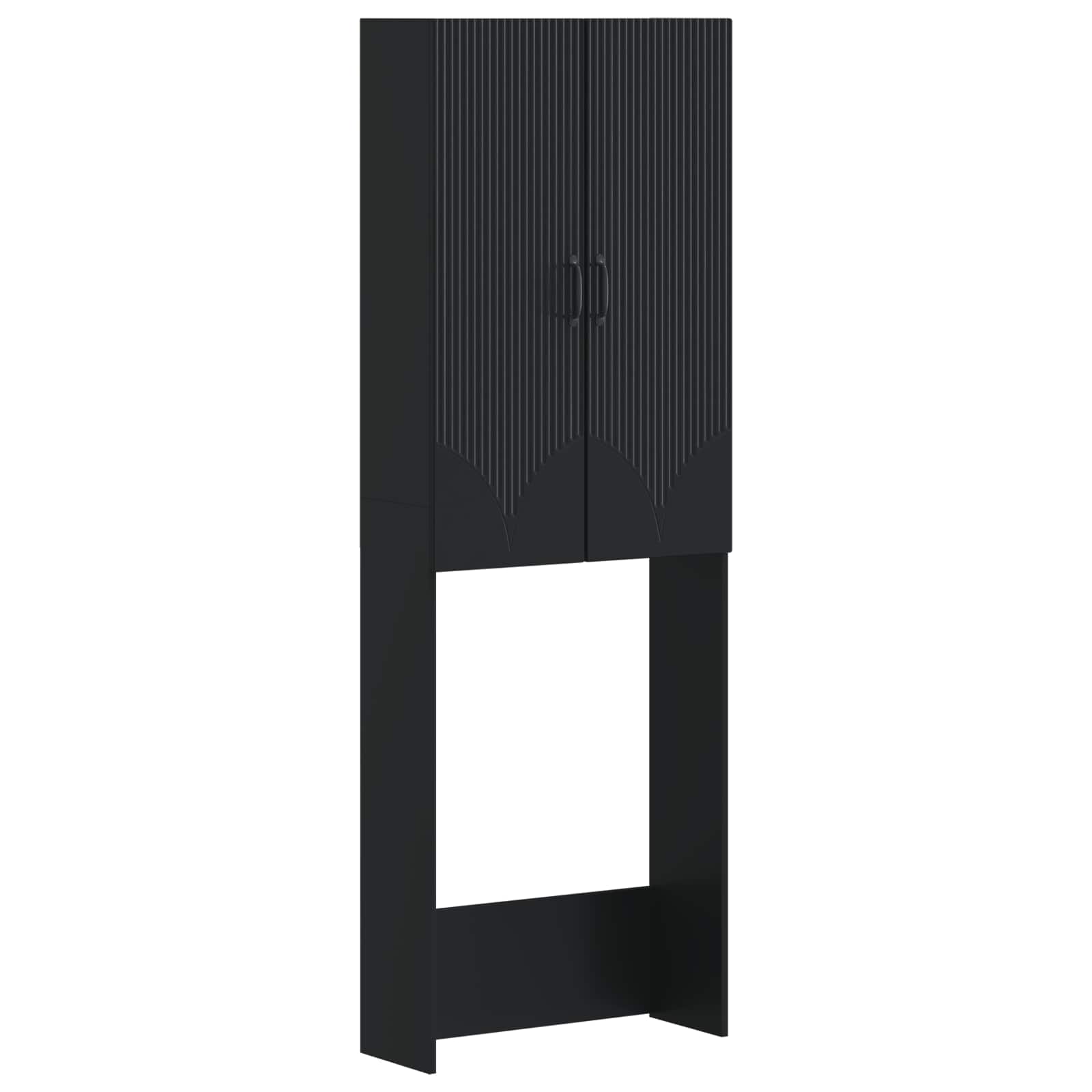 897356_1.jpg vidaXL Toaletná skriňa HOORN Čierna 66 x 25,5 x 190 cm – Obrázok 1