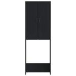 vidaXL Toaletná skriňa HOORN Čierna 66 x 25,5 x 190 cm – Obrázok 3