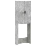 vidaXL Toaletná skriňa HOORN Betónovo sivá 66 x 25,5 x 190 cm