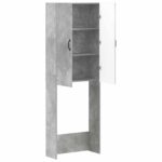 vidaXL Toaletná skriňa HOORN Betónovo sivá 66 x 25,5 x 190 cm – Obrázok 2