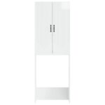 vidaXL Toaletná skriňa HOORN Biela s vysokým leskom 66 x 25,5 x 190 cm – Obrázok 3
