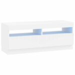 vidaXL LED TV kabinet Biela Kompozitné drevo