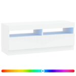 vidaXL LED TV kabinet Biela Kompozitné drevo – Obrázok 2