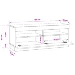 vidaXL LED TV kabinet Čierna Kompozitné drevo – Obrázok 10
