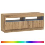 vidaXL LED TV kabinet Dub artisan Kompozitné drevo – Obrázok 2
