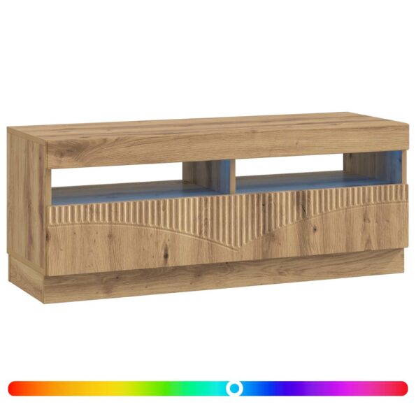 vidaXL LED TV kabinet Dub artisan Kompozitné drevo – Obrázok 2