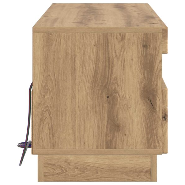 vidaXL LED TV kabinet Dub artisan Kompozitné drevo – Obrázok 5