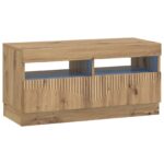 vidaXL LED TV kabinet Dub artisan Kompozitné drevo