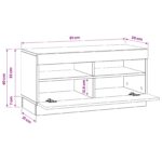 vidaXL LED TV kabinet Dub artisan Kompozitné drevo – Obrázok 10