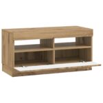 vidaXL LED TV kabinet Dub artisan Kompozitné drevo – Obrázok 3