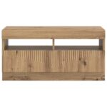 vidaXL LED TV kabinet Dub artisan Kompozitné drevo – Obrázok 4
