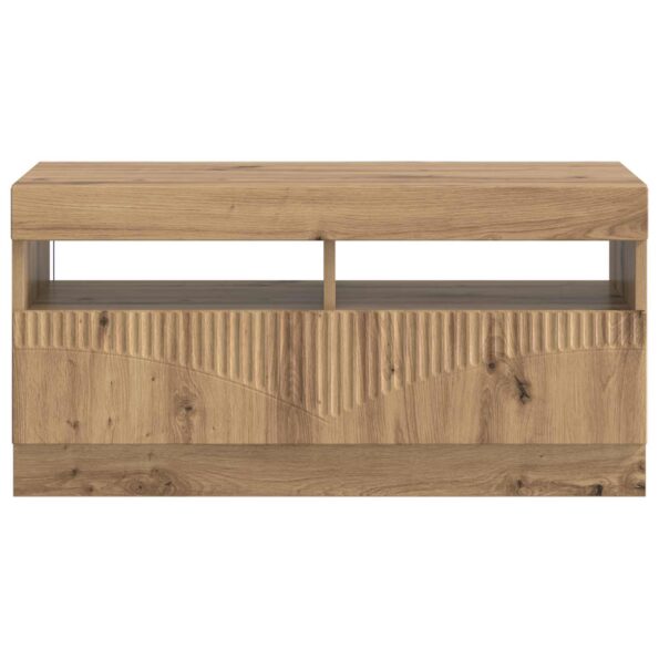 vidaXL LED TV kabinet Dub artisan Kompozitné drevo – Obrázok 4