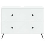 vidaXL Kúpeľňová skrinka pod umývadlo BREDA Biela 82 x 41 x 59 cm – Obrázok 3
