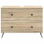 vidaXL Kúpeľňová skrinka pod umývadlo BREDA Dub sonoma 82 x 41 x 59 cm – Obrázok 3