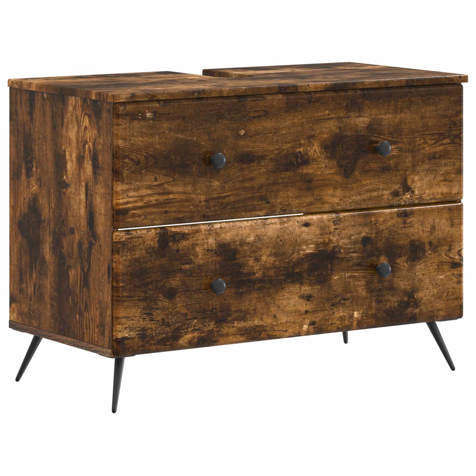 897460_1.jpg vidaXL Kúpeľňová skrinka pod umývadlo BREDA Dymový dub 82 x 41 x 59 cm – Obrázok 1