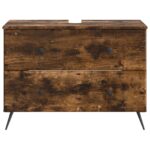 vidaXL Kúpeľňová skrinka pod umývadlo BREDA Dymový dub 82 x 41 x 59 cm – Obrázok 3