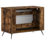 vidaXL Kúpeľňová skrinka pod umývadlo BREDA Dymový dub 82 x 41 x 59 cm – Obrázok 5