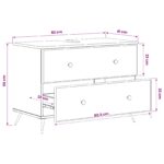 vidaXL Kúpeľňová skrinka pod umývadlo BREDA Dymový dub 82 x 41 x 59 cm – Obrázok 9
