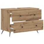 vidaXL Kúpeľňová skrinka pod umývadlo BREDA Dub artisan – Obrázok 2