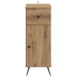 vidaXL Kúpeľňová úložná skriňa BREDA Dub artisan 30 x 31 x 80 cm – Obrázok 3