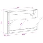 vidaXL Nástenný botník BREDA 71 x 17 x 43 cm Kompozitné drevo Čierna – Obrázok 8