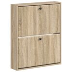 vidaXL Nástenný botník BREDA 71 x 17 x 86 cm Kompozitné drevo