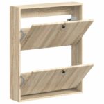 vidaXL Nástenný botník BREDA 71 x 17 x 86 cm Kompozitné drevo – Obrázok 2
