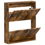 vidaXL Nástenný botník BREDA 71 x 17 x 86 cm Kompozitné drevo – Obrázok 2