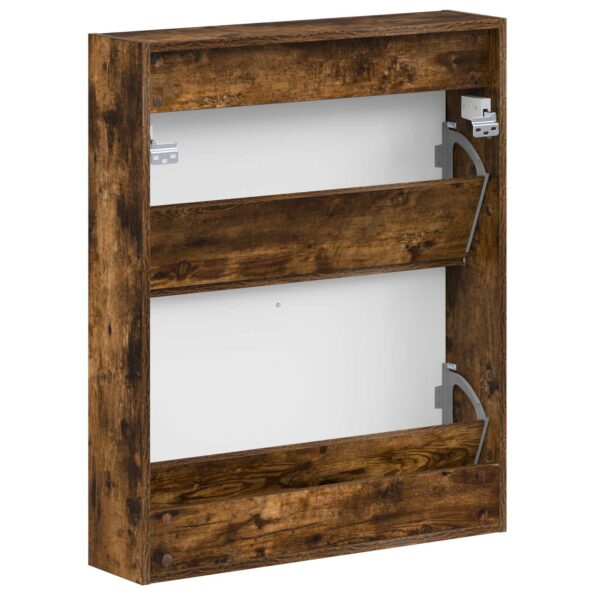 vidaXL Nástenný botník BREDA 71 x 17 x 86 cm Kompozitné drevo – Obrázok 5