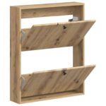 vidaXL Nástenný botník BREDA 71 x 17 x 86 cm Kompozitné drevo – Obrázok 2