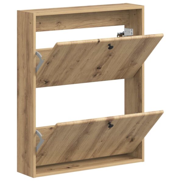 vidaXL Nástenný botník BREDA 71 x 17 x 86 cm Kompozitné drevo – Obrázok 2