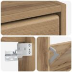 vidaXL Nástenný botník BREDA 71 x 17 x 86 cm Kompozitné drevo – Obrázok 6