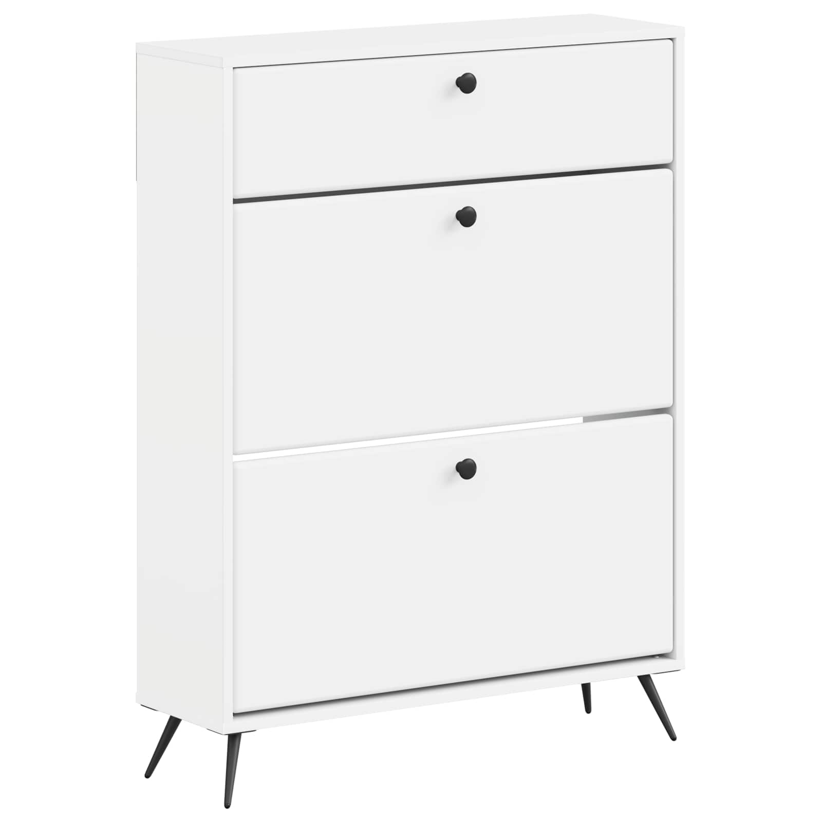 897535_1.jpg vidaXL Skriňa na topánky BREDA 78 x 24 x 103 cm Kompozitné drevo Biela – Obrázok 1
