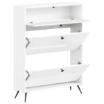 vidaXL Skriňa na topánky BREDA 78 x 24 x 103 cm Kompozitné drevo – Obrázok 2