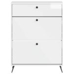 vidaXL Skriňa na topánky BREDA 78 x 24 x 103 cm Kompozitné drevo – Obrázok 3