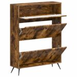 vidaXL Skriňa na topánky BREDA 78 x 24 x 103 cm Kompozitné drevo – Obrázok 2