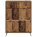 vidaXL Skriňa na topánky BREDA 78 x 24 x 103 cm Kompozitné drevo – Obrázok 3
