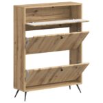vidaXL Skriňa na topánky BREDA 78 x 24 x 103 cm Kompozitné drevo – Obrázok 2
