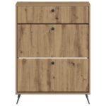 vidaXL Skriňa na topánky BREDA 78 x 24 x 103 cm Kompozitné drevo – Obrázok 3