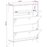 vidaXL Skriňa na topánky BREDA 78 x 24 x 103 cm Kompozitné drevo – Obrázok 8