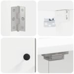 vidaXL Skriňa na terč BREDA Biela 52,5 x 10,5 x 53,5 cm – Obrázok 6
