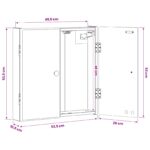 vidaXL Skriňa na terč BREDA Biela 52,5 x 10,5 x 53,5 cm – Obrázok 8