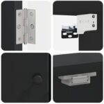 vidaXL Skriňa na terč BREDA Čierna 52,5 x 10,5 x 53,5 cm – Obrázok 6
