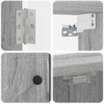 vidaXL Skriňa na terč BREDA Sivý Sonoma 52,5 x 10,5 x 53,5 cm – Obrázok 6