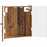 vidaXL Skriňa na terč BREDA Staré drevo 52,5 x 10,5 x 53,5 cm – Obrázok 2
