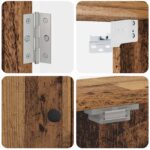 vidaXL Skriňa na terč BREDA Staré drevo 52,5 x 10,5 x 53,5 cm – Obrázok 6