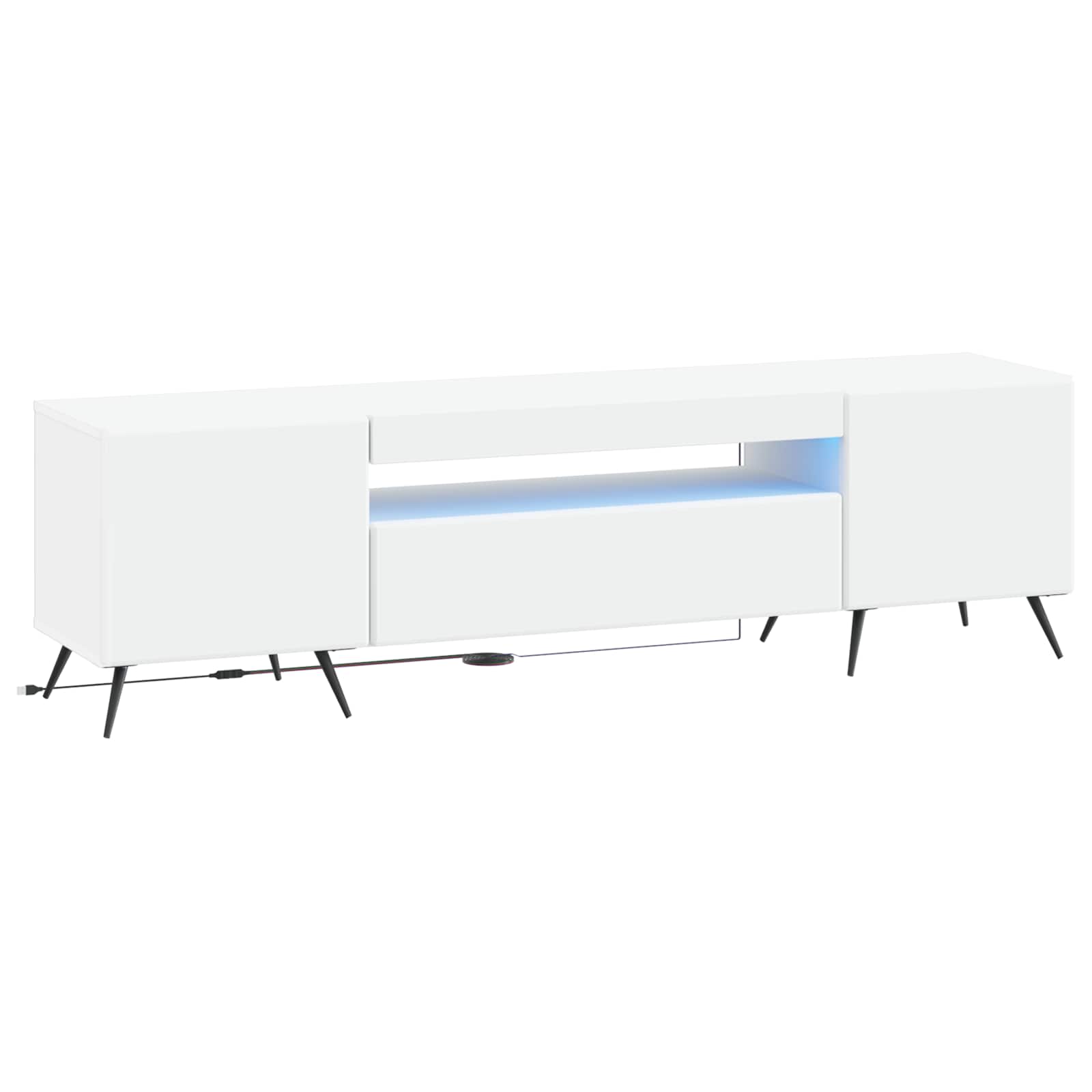 897565_1.jpg vidaXL LED TV kabinet Biela Kompozitné drevo – Obrázok 1