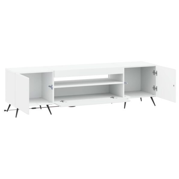 vidaXL LED TV kabinet Biela Kompozitné drevo – Obrázok 3