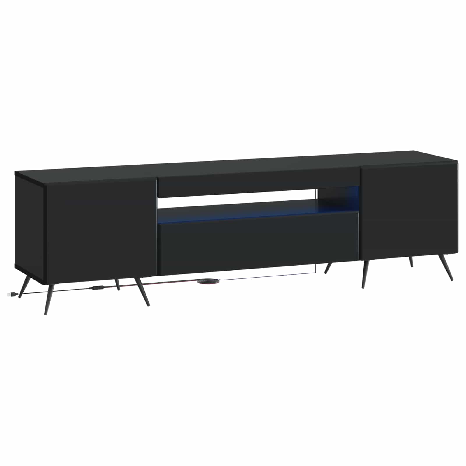 897566_1.jpg vidaXL LED TV kabinet Čierna Kompozitné drevo – Obrázok 1